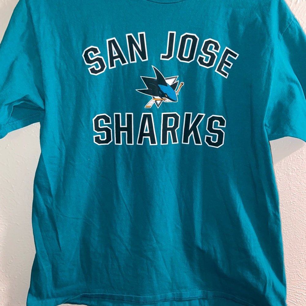 Fanatics Kids Teal San Jose Sharks Tee